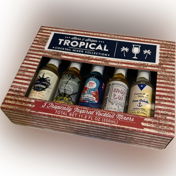 STARS & STRIPES TROPICAL COCKTAIL MIXERS MAI TAI PINA COLADA BLUE HAWAIIAN DRINK - Picture 3 of 7